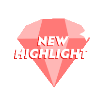 Diamond New Highlight Sticker - Diamond New Highlight Red Coral Diamond Stickers