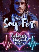 a poster with a man and the words soy fer