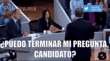 Yuriria Sierra En El Debate Mexico 2018 Vs Meade ¿puedo Terminar Mi Pregunta Candidato? GIF - Yuriria Sierra Debate Ine Candidato GIFs
