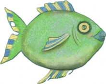 Fish Cartoon Fish GIF - Fish Cartoon Fish Green Cartoon Fish GIFs