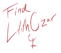 a white background with the words find lilith gazar written in red
