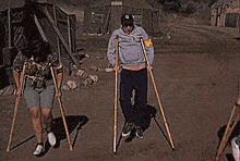 Crutches Failed GIF - Crutches Failed Fall Down GIFs