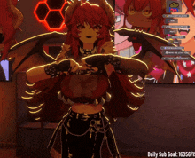 a screenshot of a video game with a daily sub goal of 16356 / 7