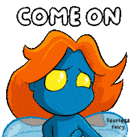 a cartoon of a fairy with the words come on above her
