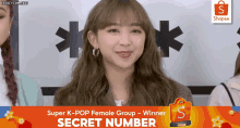 super k-pop female group - winner secret number poster