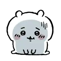 a drawing of a bear with a surprised expression on its face