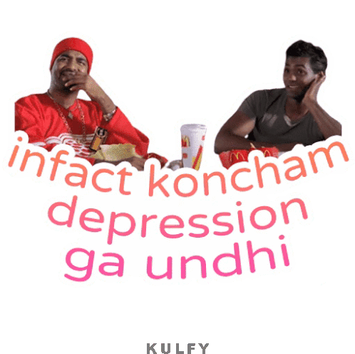 Infact Koncham Depression Ga Undhi Sticker Sticker - Infact Koncham Depression Ga Undhi Sticker Depression Stickers