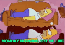 homer simpson monday the simpsons day dreaming