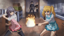 Anime Cooking Fail GIF - Anime Cooking Fail Burnt GIFs