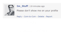 a picture of a man in a suit and tie and a reply from im stuff