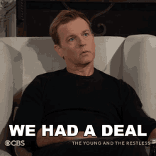 We Had A Deal Tucker Mccall GIF - We Had A Deal Tucker Mccall The Young And The Restless GIFs