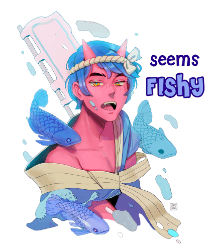 Lord Gris Fishy Sticker