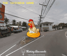 Chicken Game Baao GIF - Chicken Game Baao Thinking Rinconada GIFs
