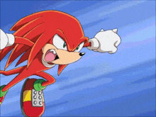 knuckles the echidna from the video game sonic the hedgehog