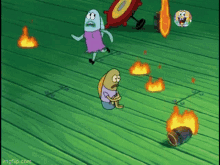 Spongebob Panic GIF - Spongebob Panic Fire GIFs