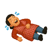 a cartoon of a woman laying on her stomach laughing with the words esmendrallomk above her