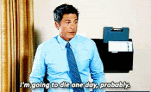 parks and rec dead chris traeger im going to die
