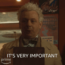 It'S Very Important Aziraphale GIF - It'S Very Important Aziraphale Michael Sheen GIFs