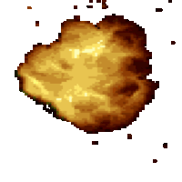 a pixel art illustration of a fried chicken breast on a white background