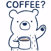 white bear coffee warm drink