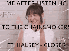 Chainsmokers Halsey GIF - Chainsmokers Halsey Closer GIFs