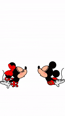 love mickey mouse minnie mouse disney kiss