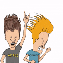 beavis and butthead headbanging rock and roll awesome cool