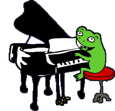 Piano Pianofrog Sticker - Piano Pianofrog Stickers