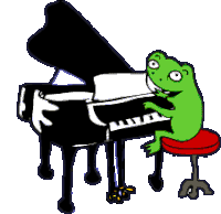 Piano Pianofrog Sticker - Piano Pianofrog Stickers