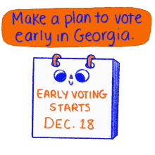 make a plan to vote early vote early make a plan plan to vote ga