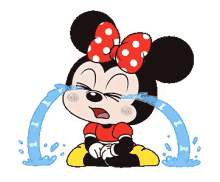 anime girl kawaii minnie mouse cry