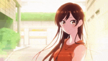 chizuru mizuhara rent a girlfriend anime kanojo okarishimasu hair flowing