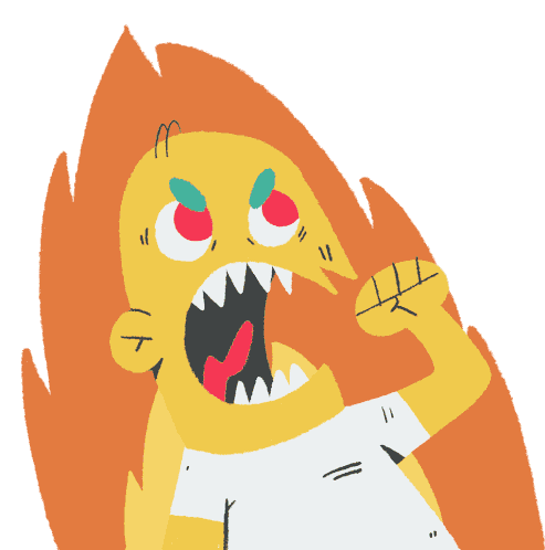 Angry Rage Sticker - Angry Rage Screaming Stickers