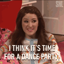 I Think Its Time For A Dance Party Noel Wells GIF - I Think Its Time For A Dance Party Noel Wells Saturday Night Live GIFs