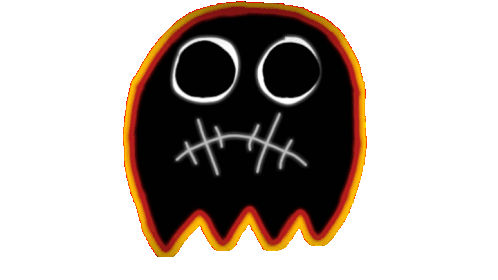 Black Ghost Ghost Sticker - Black Ghost Ghost Stiches Stickers