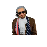a man in a costume with a scarf around his neck and the words fimmmmmm