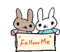 Follow Me フォローして Sticker - Follow Me フォローして Bunny Stickers