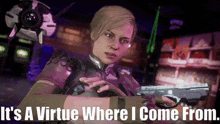 Mortal Kombat Cassie Cage GIF - Mortal Kombat Cassie Cage Its A Virtue Where I Come From GIFs