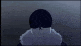 a person is playing a video game with a blue light behind them that says ' i ' on it