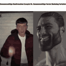 a picture of a man with a beard is next to a picture of another man