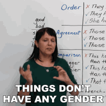 Things Dont Have Any Gender Rebecca GIF - Things Dont Have Any Gender Rebecca Learn English With Rebecca GIFs
