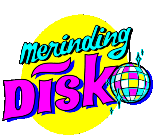 Disco Ball With Text Saying Shivering So Hard Like You'Re At A Disco In Indonesian Slang Sticker - Disco Ball Merinding Disko Disco Stickers