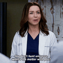 Greys Anatomy Amelia Shepherd GIF - Greys Anatomy Amelia Shepherd You Dont Hunt Unicorns GIFs