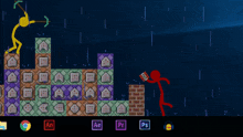 a screenshot of a game with the letters an ae pr and ps visible