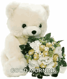 gifts flowers bear good morning sparkle