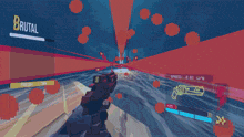 a screenshot of a video game with the word brutal on the screen