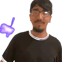 a pixelated image of a man with glasses and a beard