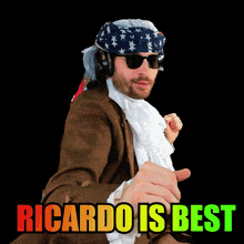 a man in a costume with the words ricardo is best