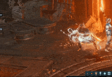 a screenshot of a video game shows a character with a sword