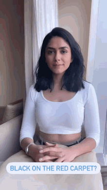 Mrunal Thakur Cute Girl GIF - Mrunal Thakur Cute Girl White Top GIFs
